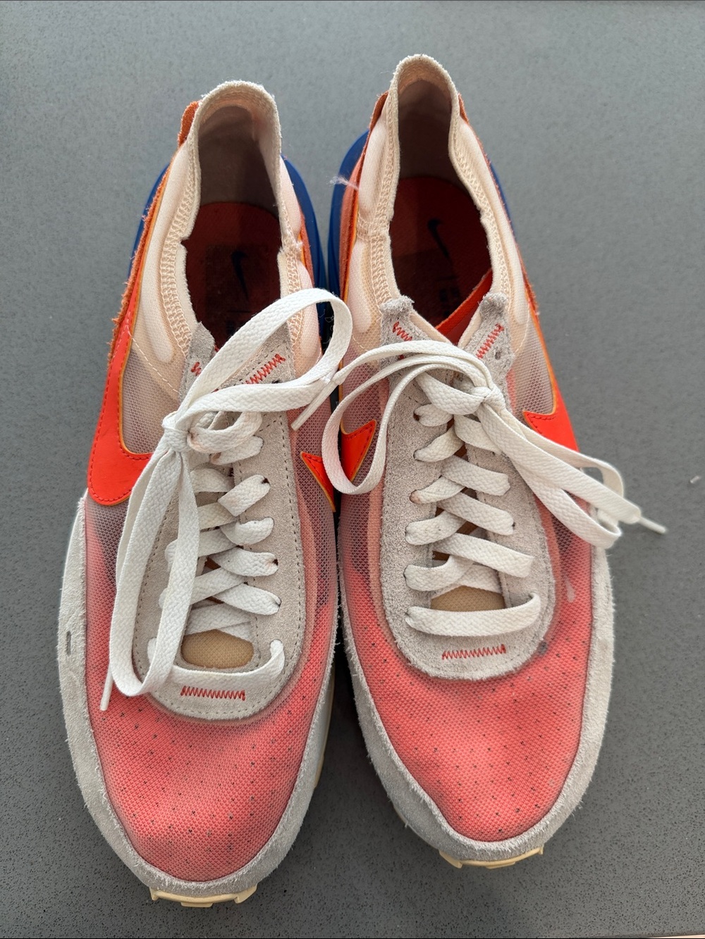 Nike Women’s Coral Orange and Cream Retro Sneakers